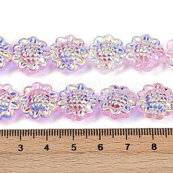 Chapelets de perles en verre électroplaqué&nbsp;GLAA-S387-01C