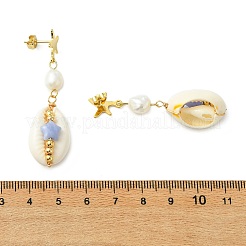 Ohrstecker mit natürlichen Süßwasserzuchtperlen für Damen&nbsp;EJEW-JE07276