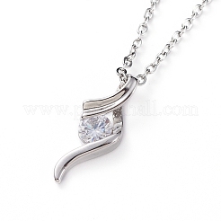 Ottone zirconi collane ciondolo&nbsp;NJEW-JN02619