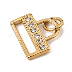 Pendentifs en strass en acier inoxydable 304&nbsp;RB-CBAC900-09G