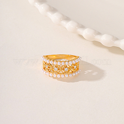 Anello in ottone con zirconi cubici a pavé di ottone&nbsp;AH5761-4