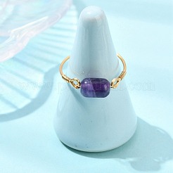 Fingerringe aus natürlichen Amethyst-&nbsp;RJEW-JR01043