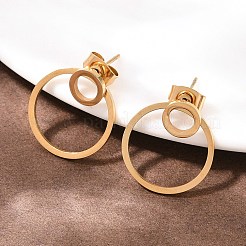 Boucles d'oreilles à tige en acier inoxydable 304&nbsp;EJEW-I320-12G