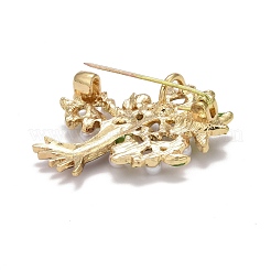 Broche en émail sapin de noël avec perle en résine&nbsp;JEWB-A004-31G