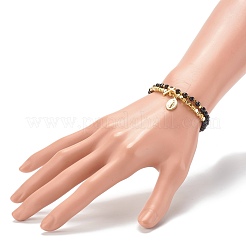 Natürliche gemischte Edelstein-Stretch-Charm-Armbänder-Sets&nbsp;BJEW-JB06252