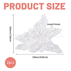2 Stück Stoff mit Röhrchenperlen&nbsp;DIY-PH0038-13B