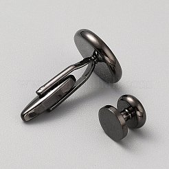 Manschettenknöpfe aus Messing für Herren&nbsp;KK-WH20014-01B