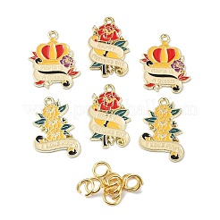 6 pendentif en alliage émaillé sur le thème de la fête des mères&nbsp;ENAM-FP0001-86