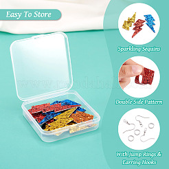 DIY-Set zum Herstellen von Ohrringen in Blitzform aus Kunstleder&nbsp;DIY-TA0010-70B