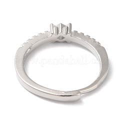 Verstellbare Ringe aus Messing mit klarem Zirkonia und Sternbild für Damen&nbsp;RJEW-S407-08P-09