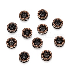Messing Strass Rondell Space Beads&nbsp;RB-H035-29
