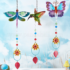 3 stücke 3 stil eisen kolibri schmetterling libelle anhänger dekorationen&nbsp;DIY-GA0005-48