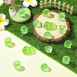 30 Stück 6 Stile leuchtende Harzfrosch-Display-Dekoration&nbsp;DJEW-CJ0001-14