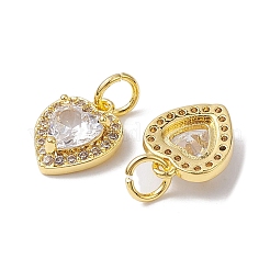 Charms de circonita cúbica transparente con micropavé de latón para el día de San Valentín&nbsp;KK-K360-23G