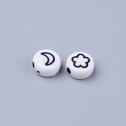 Perle acriliche bianche opache&nbsp;X-MACR-S273-45B