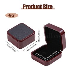 Schmuckkästchen aus Kunststoff und PU-Leder für Manschettenknöpfe&nbsp;CON-WH0117-14A