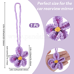 Handgefertigte Blumenanhänger aus Polyester&nbsp;HJEW-WH20020-011A