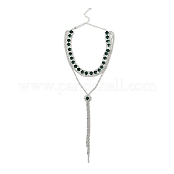 Messing-Halsketten mit flachen&nbsp;NJEW-M104-01S-01