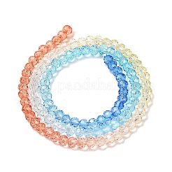 Transparent bemalte Glasperlenstränge&nbsp;DGLA-A034-T4mm-A13