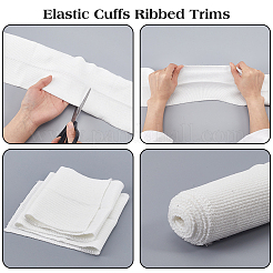 Tejido elástico acanalado de poliéster para cuello&nbsp;DIY-WH0698-094C