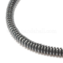 Bracciale elasticizzato in ematite sintetica con perline a disco&nbsp;BJEW-JB07560