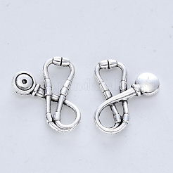 Tibetischer stil Aluminium Anhänger & Charms&nbsp;TIBE-R316-093AS-RS