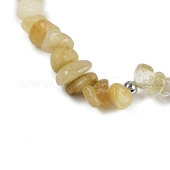 Natürlicher Edelstein Chip wulstiger Ausdehnungs-Armbänder&nbsp;BJEW-JB11193-02