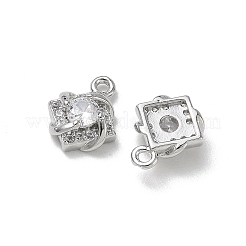 Ciondoli in ottone zirconi chiari micro pavé&nbsp;KK-P355-20P