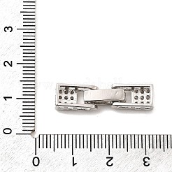 Fermoirs repliables en laiton micro pave zircone cubique transparente&nbsp;KK-C075-36P