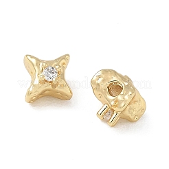 Micropave de latón transparente perlas de circonita&nbsp;CU-CBAC675-01G