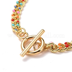 4pcs 4 bracelets de chaîne gourmette en laiton&nbsp;BJEW-SZ0001-018