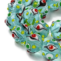 Chapelets de perles vernissées manuelles&nbsp;LAMP-N025-05C