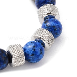 Gliederarmband aus natürlichen und synthetischen gemischten Edelsteinen und Glasperlen&nbsp;BJEW-M295-01P