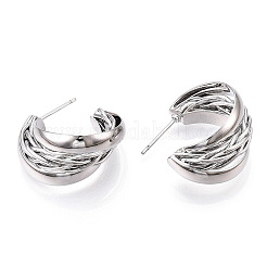 Messingohrring für Frauen&nbsp;EJEW-P268-03P