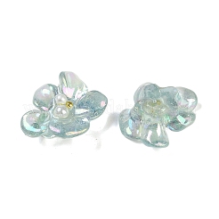AB-farbiges transparentes Epoxidharz und ABS-Perlen-Decoden-Cabochons&nbsp;LS-CRES-S367-18C