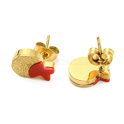 Boucles d'oreilles en acrylique avec clous de poisson&nbsp;EJEW-P233-02G
