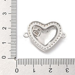 Gestellplattierung Messing klare Zirkonia Flügel Herz Verbindungsstück Charms&nbsp;KK-Q017-32G