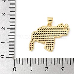 Ottone micro spianare pendenti zirconi&nbsp;KK-K298-52G