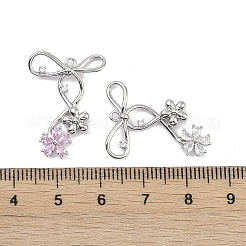 Pendentifs avec zircon cubiques à micro-pavés en laiton&nbsp;KK-K351-30P
