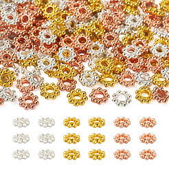 300 Stück Gänseblümchen-Abstandshalterperlen aus Legierung in 3 Farben&nbsp;PALLOY-CD0001-11