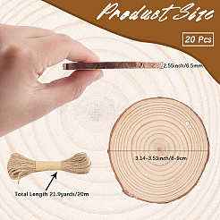 20 Stück flache&nbsp;WOOD-CP0001-14B