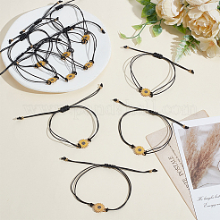 30 bracelet tressé réglable en cordon ciré pour femme&nbsp;BJEW-GO0001-27