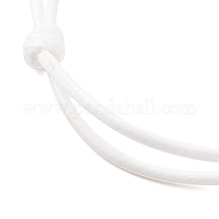 Bracciale in cordoncino con perline di roccia lavica naturale&nbsp;BJEW-JB07681-01