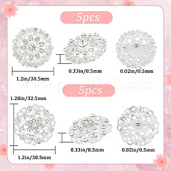 10 Stück 2 Stil Kristall Strass Blume Brosche Pin&nbsp;JEWB-GF0001-30