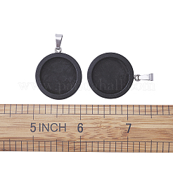 Pendentif cabochon en bois&nbsp;WOOD-TAC0001-A-01