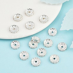 Abalorios de latón Diamante de imitación espaciador&nbsp;RB-A014-Z12mm-01S
