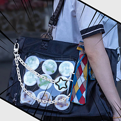 Acryl Stern Charme Eisen Kette Tasche dekorative Ketten&nbsp;HJEW-OC00301