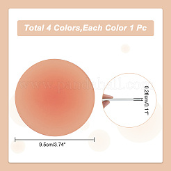4 Stück Tassenmatten aus Acryl in 4 Farben mit Farbverlauf.&nbsp;AJEW-GO0001-04