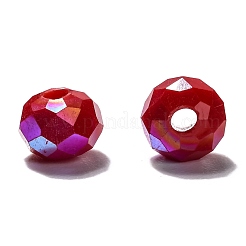 Trefoli sfaccettati di perline di vetro con elettroplate&nbsp;EGLA-X0003-6x4mm