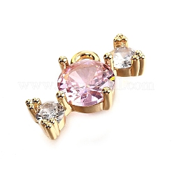 Laiton pavé de zircons cubiques&nbsp;KK-C096-02G